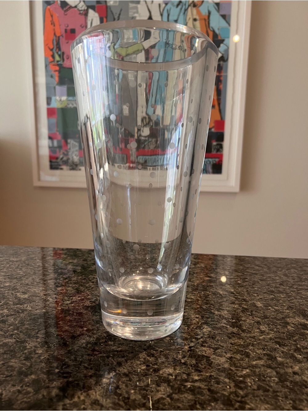 Kate Spade Larabee Dot Crystal Flower Vase Vintage Excellent Condition